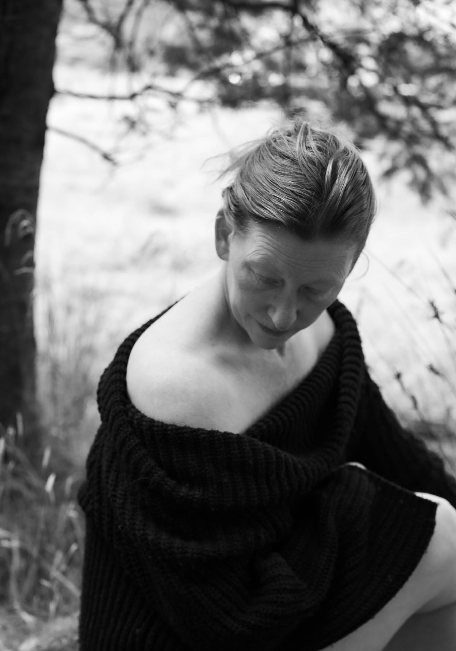 Black and white Image of the Artist Emma Coombes
