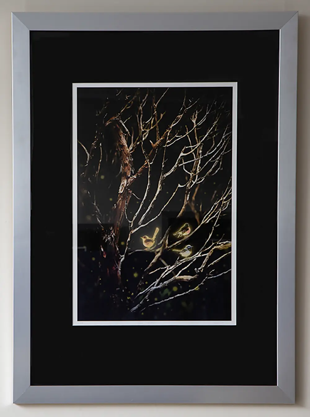 Framed image of limited edition print, Three Little Birds