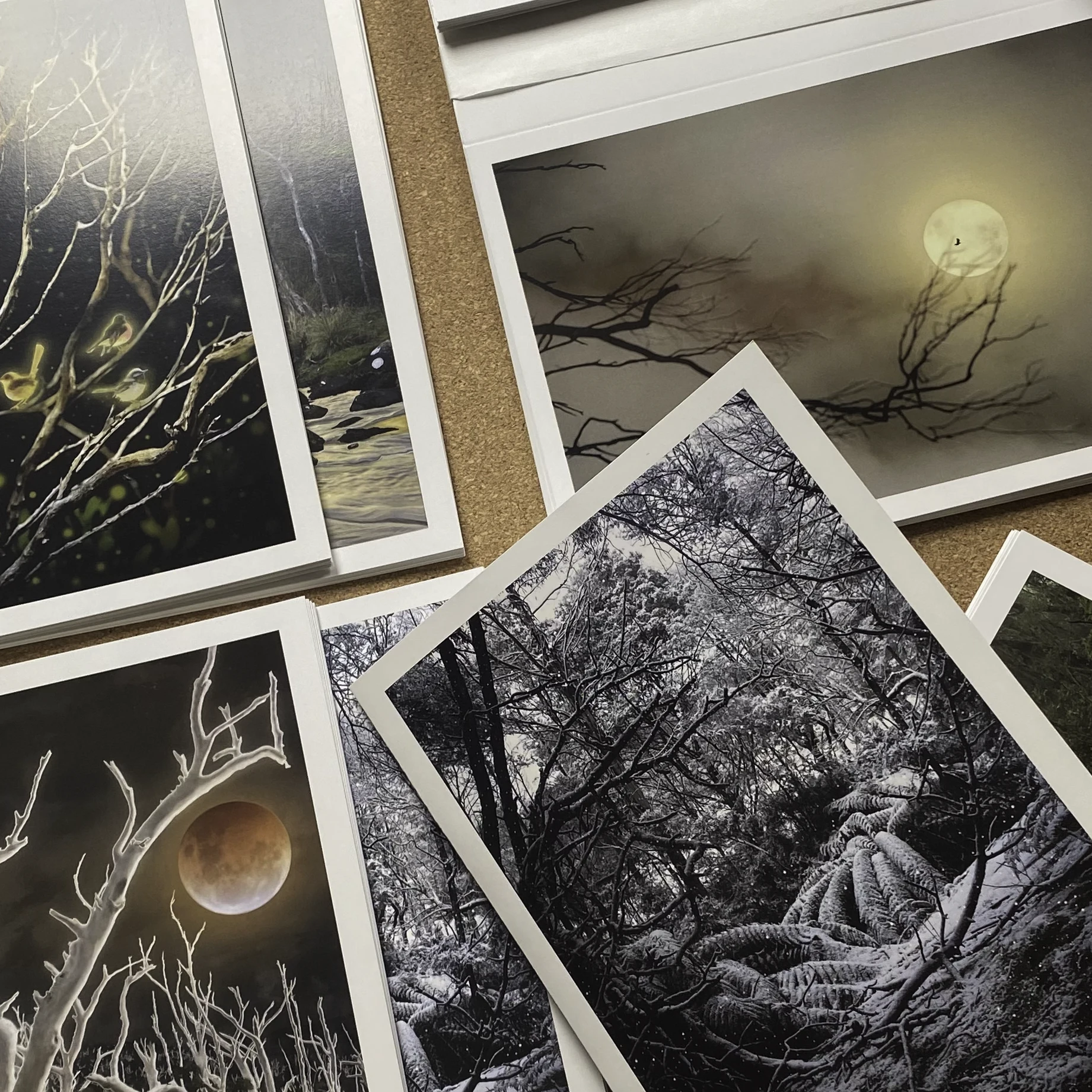 Gift Cards and Mini prints from the Elm and the Raven collection Tasmanian Mythic Nature Art