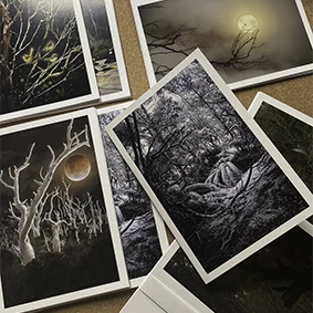 Gift Cards - original art from Tasmanian artist Emma Coombes at the Elm and the Raven. Square image