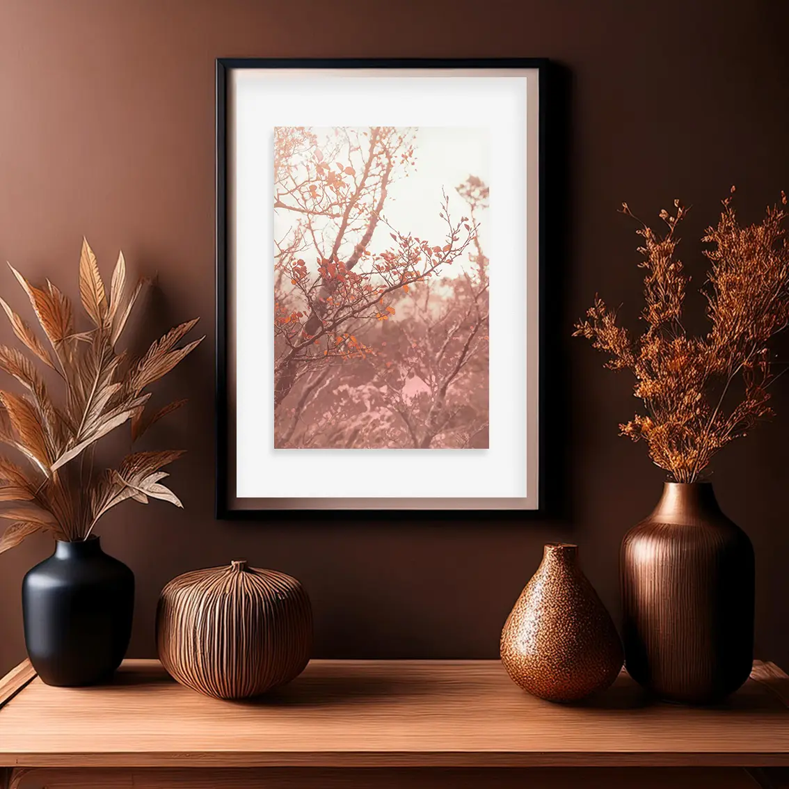 Fagus Sunset, Limited Edition by Emma Coombes at the Elm & the Raven -part of the Untamed Tasmania exhibition at Cradle Mountain Wilderness Gallery