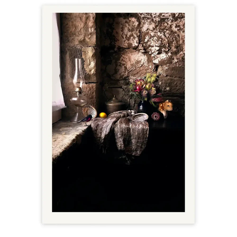 'The Visitor' Tasmania Still Life Limited Edition by Emma Coombes at the Elm & the Raven - Finalist in the 2025 Henry Jones Art Prize
