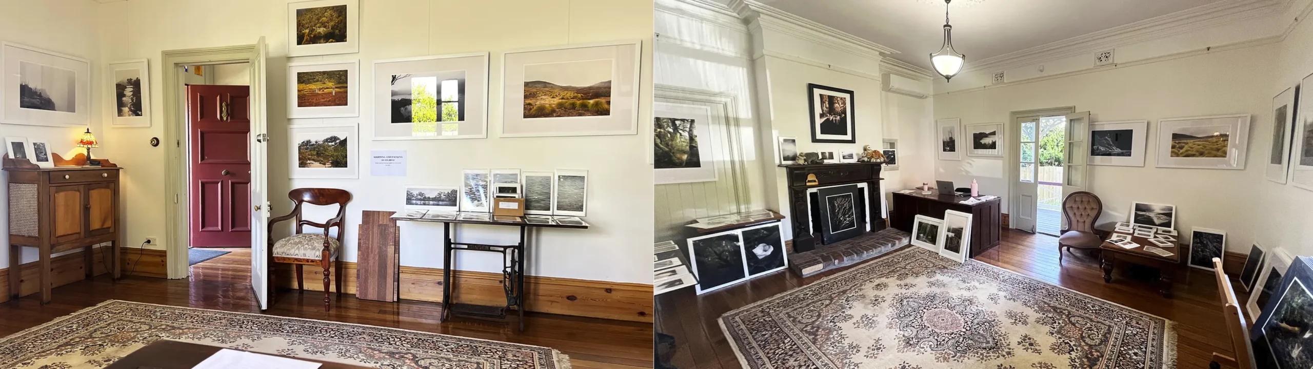 Inside the Elm and Raven studio gallery at the Artisan's Hand, Cygnet. Huon Valley Tasmania