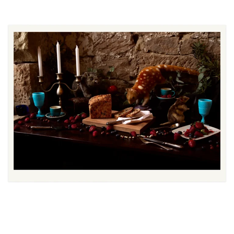 'Strawberries and Cream' Tasmanian Still Life Limited Edition by Emma Coombes at the Elm & the Raven